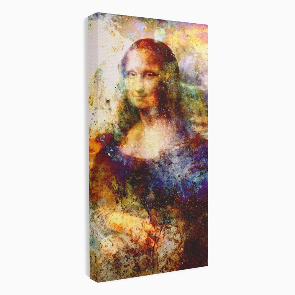 Tablou Canvas Premium LuxCanva® A1074, Mona Lisa , Gioconda, Da Vinci, Femeie, Pictura, Culori Vibrante