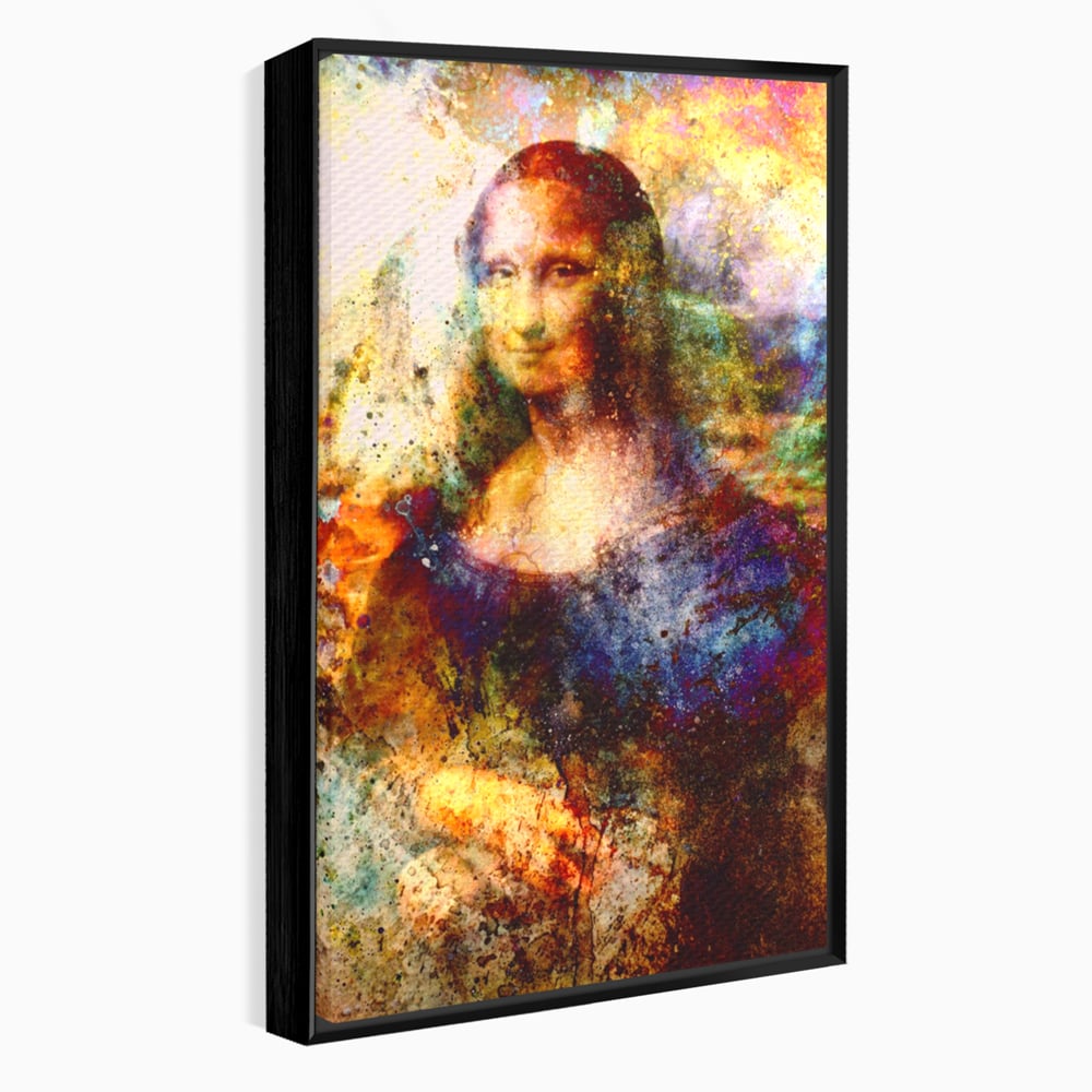 Tablou Canvas Premium LuxCanva® A1074, Mona Lisa , Gioconda, Da Vinci, Femeie, Pictura, Culori Vibrante