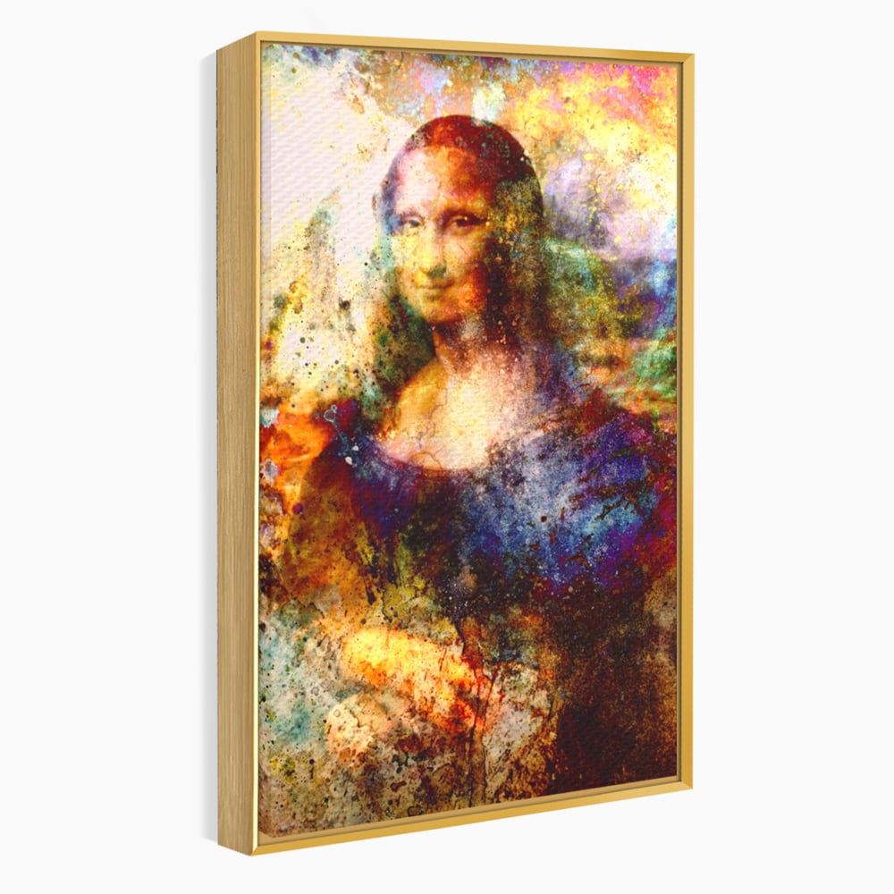 Tablou Canvas Premium LuxCanva® A1074, Mona Lisa , Gioconda, Da Vinci, Femeie, Pictura, Culori Vibrante
