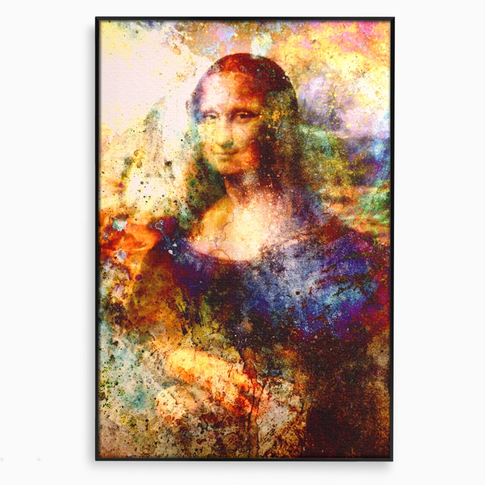 Tablou Canvas Premium LuxCanva® A1074, Mona Lisa , Gioconda, Da Vinci, Femeie, Pictura, Culori Vibrante