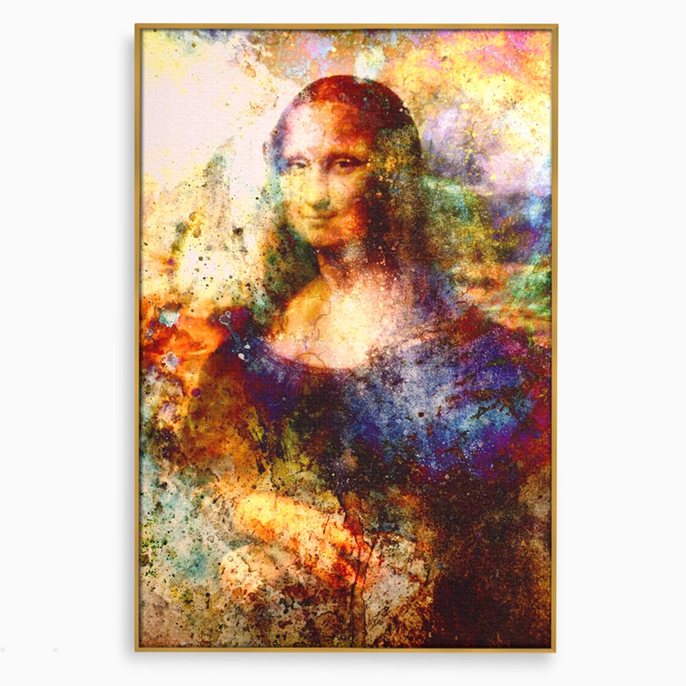 Tablou Canvas Premium LuxCanva® A1074, Mona Lisa , Gioconda, Da Vinci, Femeie, Pictura, Culori Vibrante