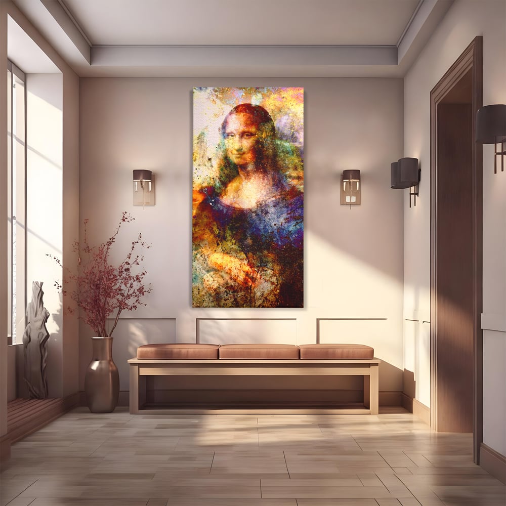 Tablou Canvas Premium LuxCanva® A1074, Mona Lisa , Gioconda, Da Vinci, Femeie, Pictura, Culori Vibrante