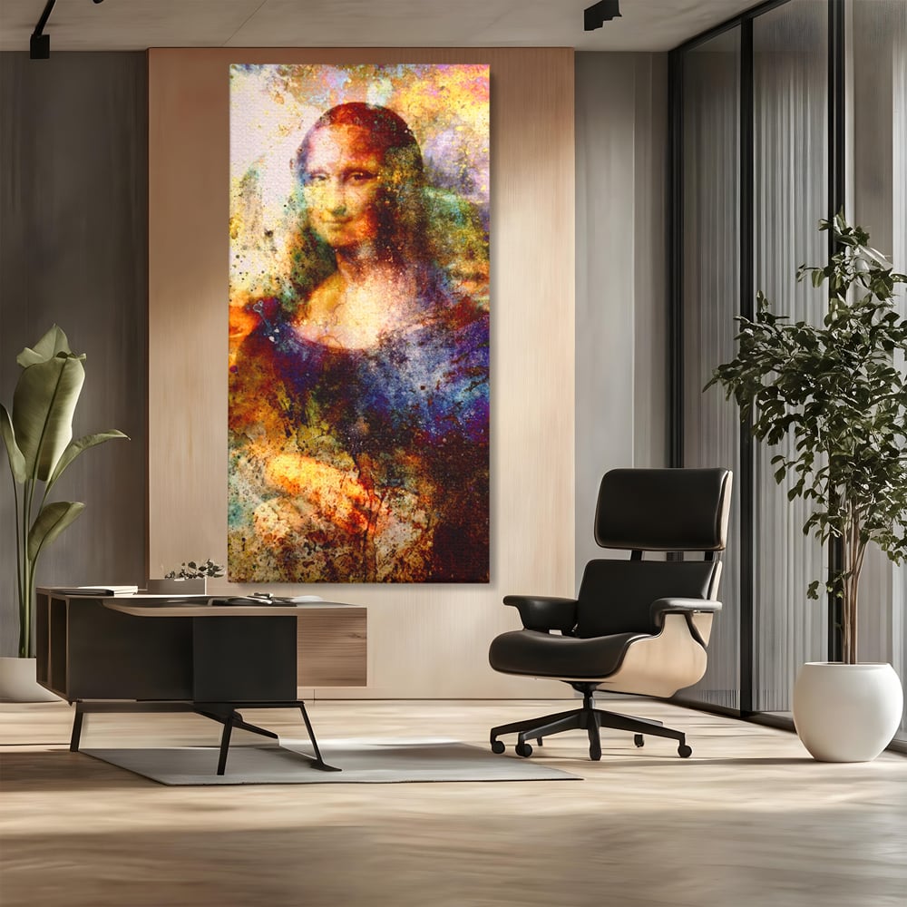 Tablou Canvas Premium LuxCanva® A1074, Mona Lisa , Gioconda, Da Vinci, Femeie, Pictura, Culori Vibrante