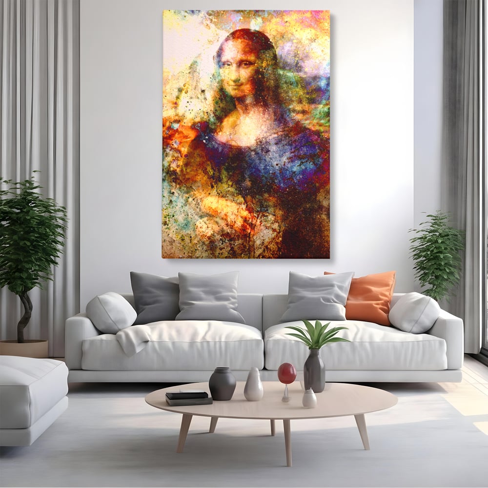 Tablou Canvas Premium LuxCanva® A1074, Mona Lisa , Gioconda, Da Vinci, Femeie, Pictura, Culori Vibrante