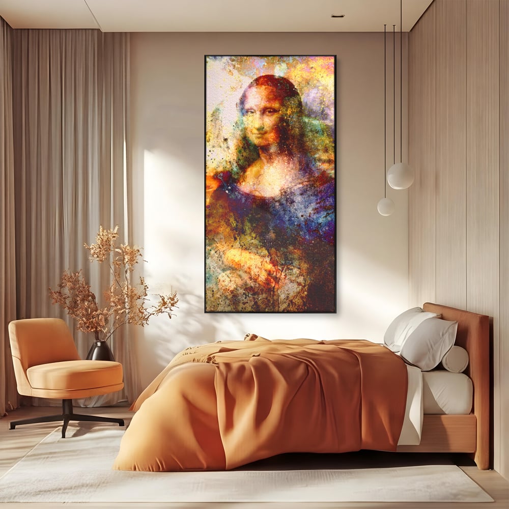 Tablou Canvas Premium LuxCanva® A1074, Mona Lisa , Gioconda, Da Vinci, Femeie, Pictura, Culori Vibrante