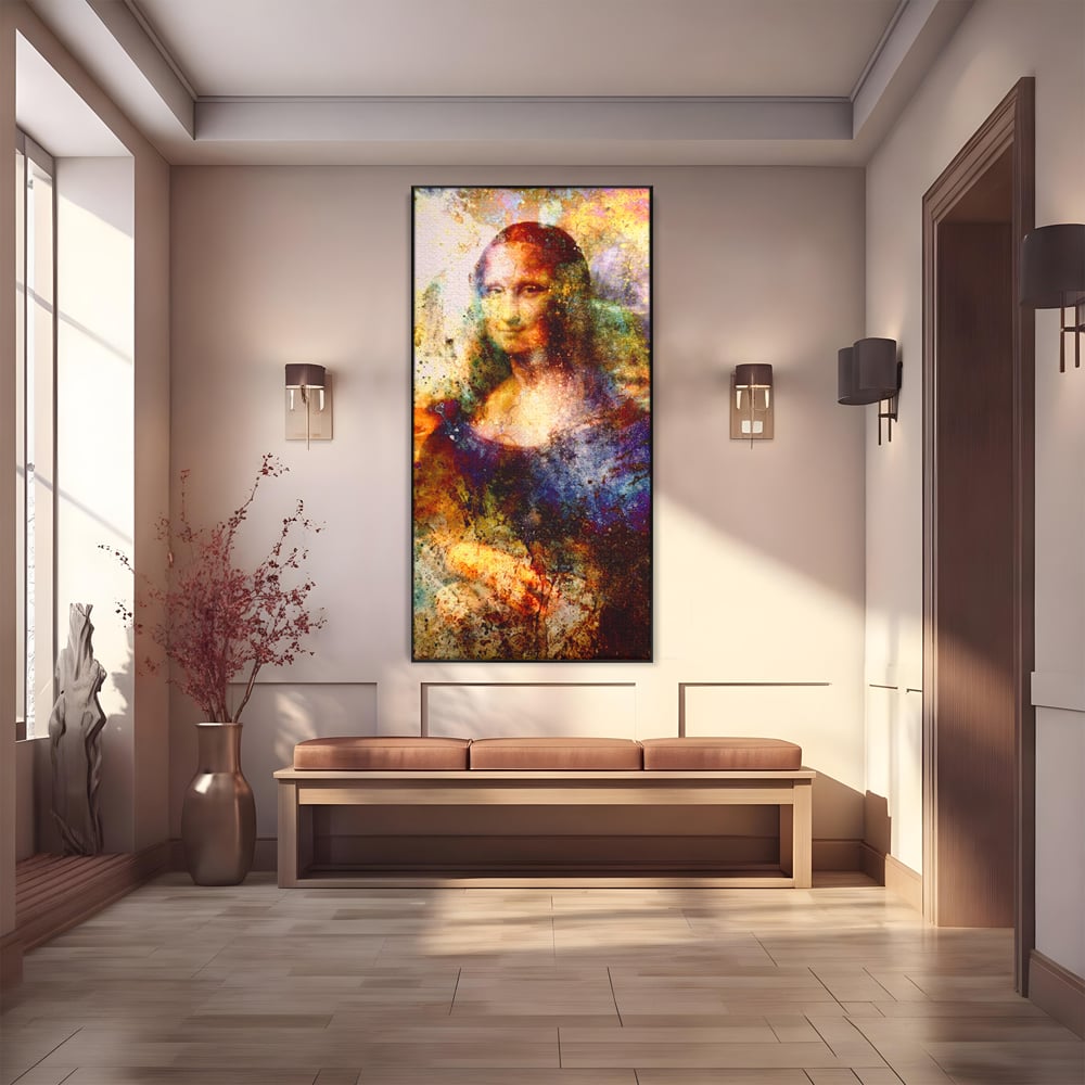 Tablou Canvas Premium LuxCanva® A1074, Mona Lisa , Gioconda, Da Vinci, Femeie, Pictura, Culori Vibrante