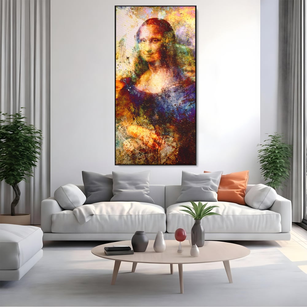 Tablou Canvas Premium LuxCanva® A1074, Mona Lisa , Gioconda, Da Vinci, Femeie, Pictura, Culori Vibrante