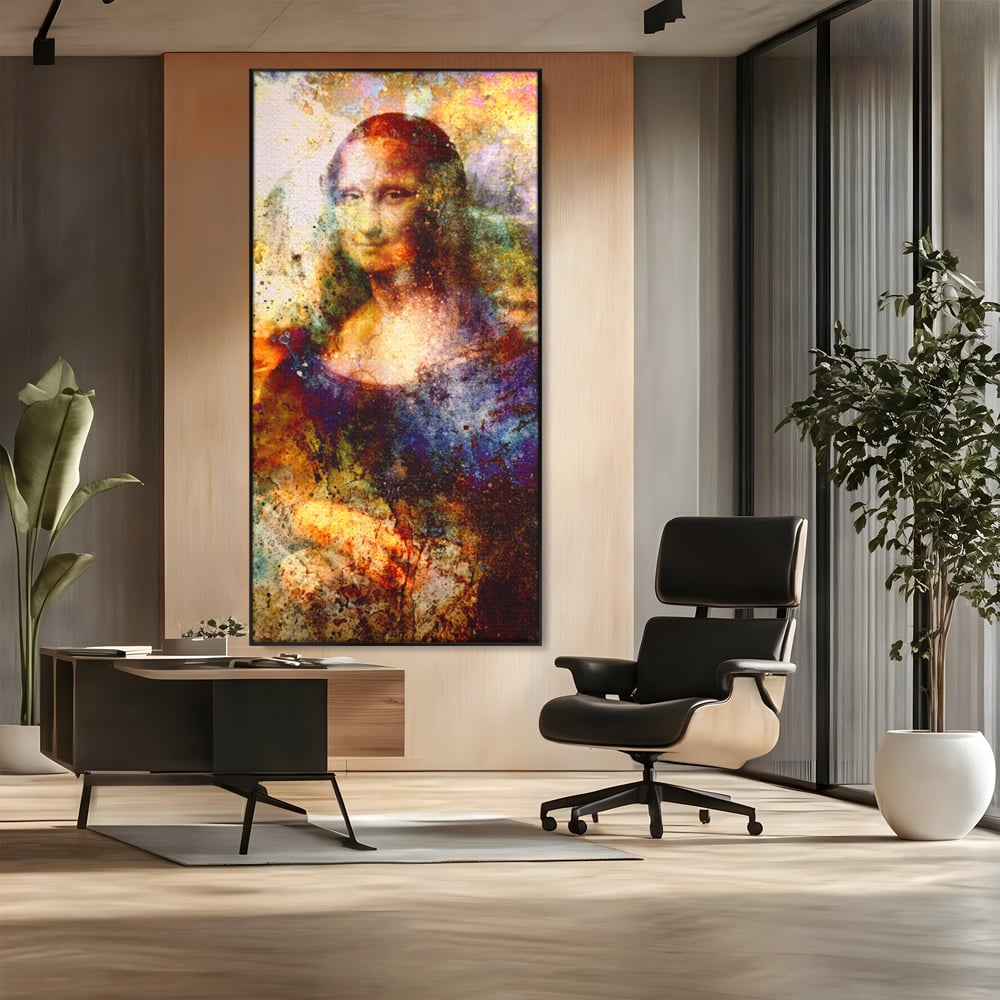 Tablou Canvas Premium LuxCanva® A1074, Mona Lisa , Gioconda, Da Vinci, Femeie, Pictura, Culori Vibrante