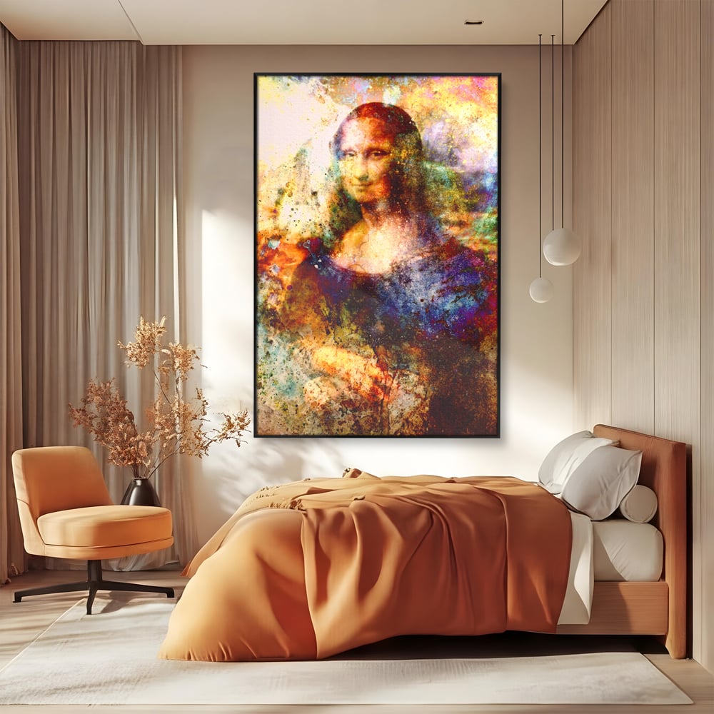 Tablou Canvas Premium LuxCanva® A1074, Mona Lisa , Gioconda, Da Vinci, Femeie, Pictura, Culori Vibrante