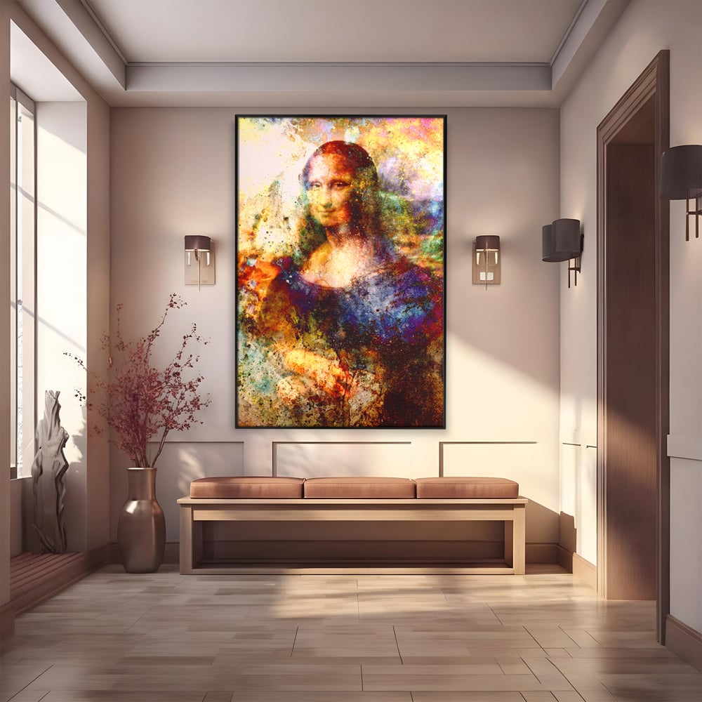 Tablou Canvas Premium LuxCanva® A1074, Mona Lisa , Gioconda, Da Vinci, Femeie, Pictura, Culori Vibrante