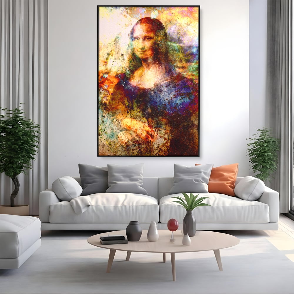 Tablou Canvas Premium LuxCanva® A1074, Mona Lisa , Gioconda, Da Vinci, Femeie, Pictura, Culori Vibrante
