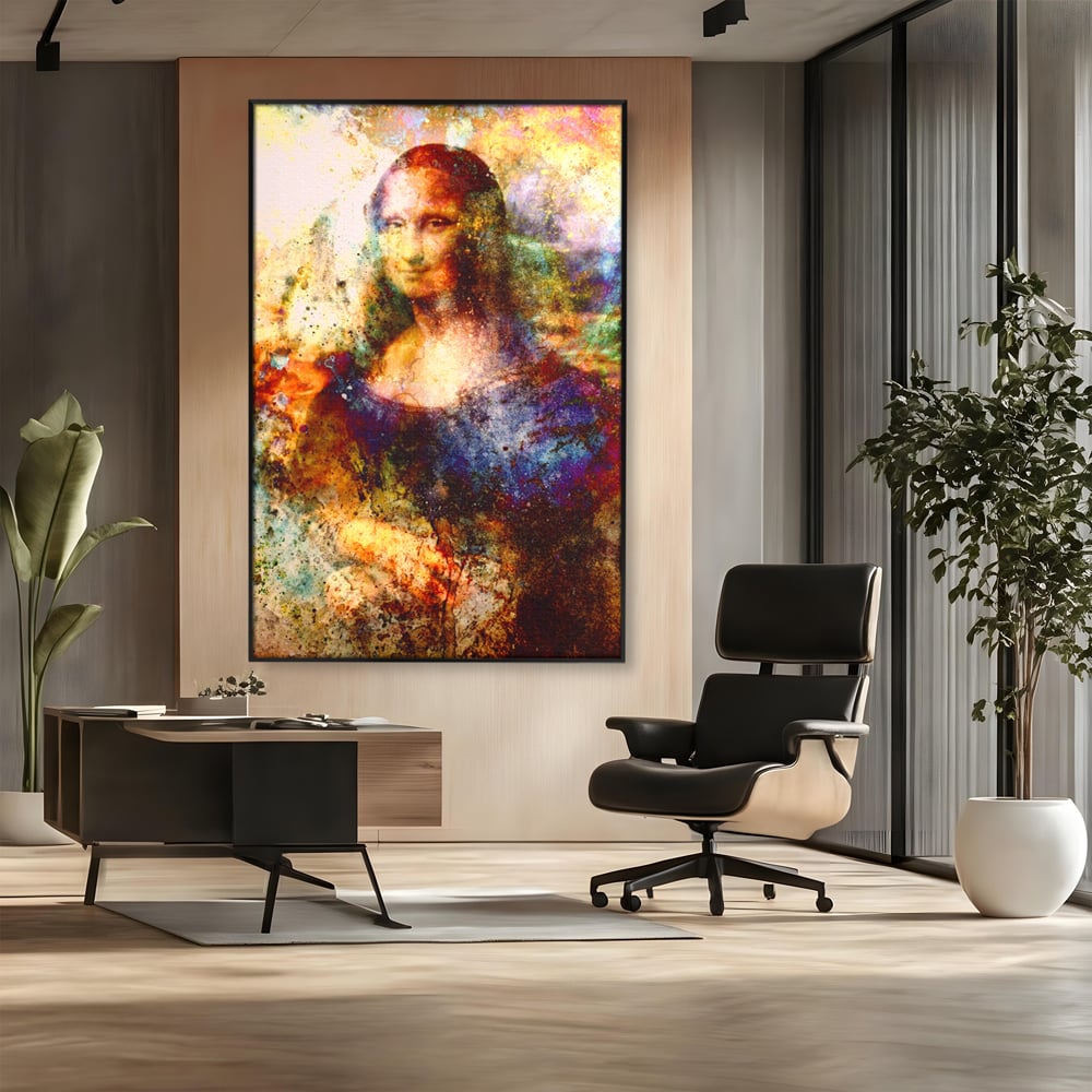 Tablou Canvas Premium LuxCanva® A1074, Mona Lisa , Gioconda, Da Vinci, Femeie, Pictura, Culori Vibrante