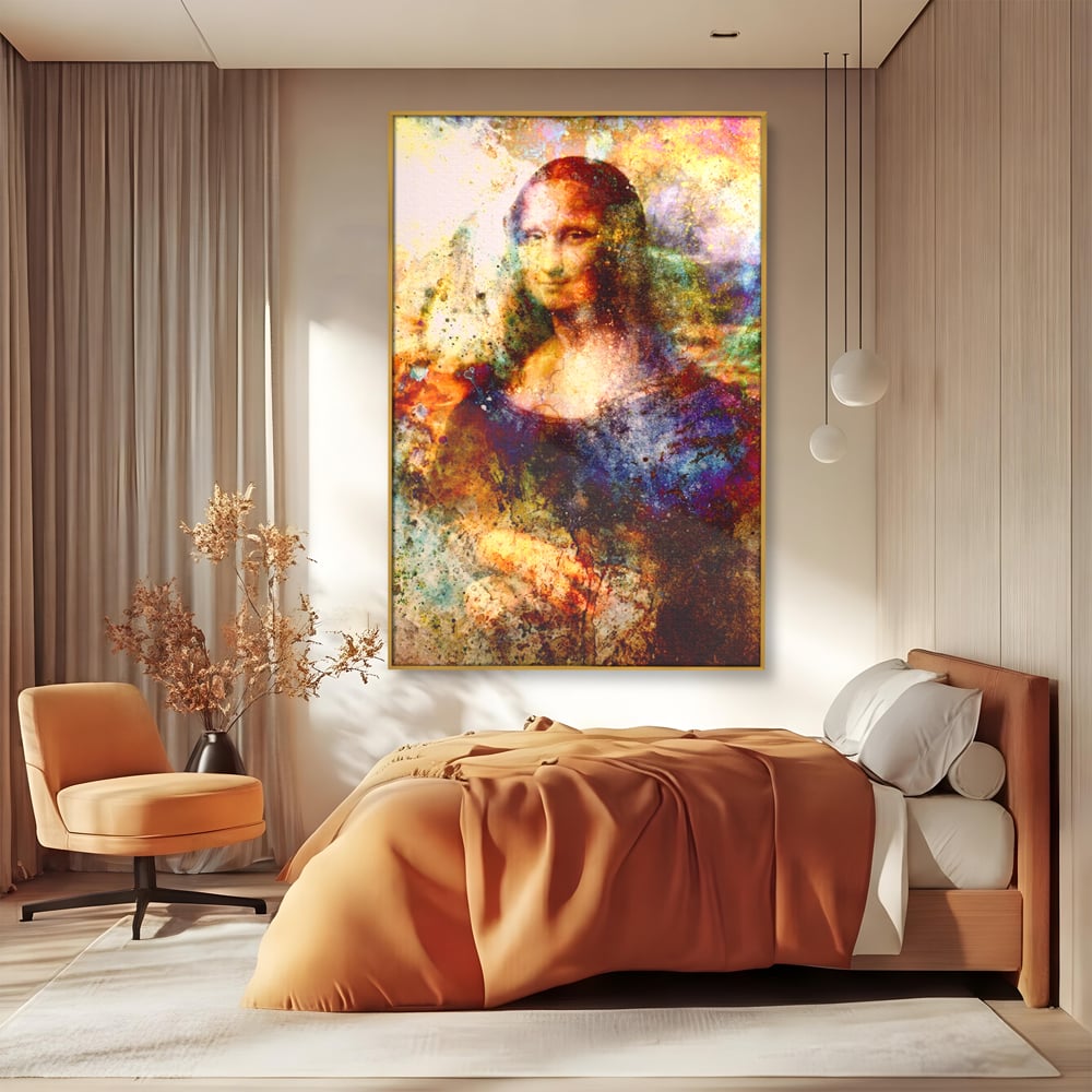 Tablou Canvas Premium LuxCanva® A1074, Mona Lisa , Gioconda, Da Vinci, Femeie, Pictura, Culori Vibrante