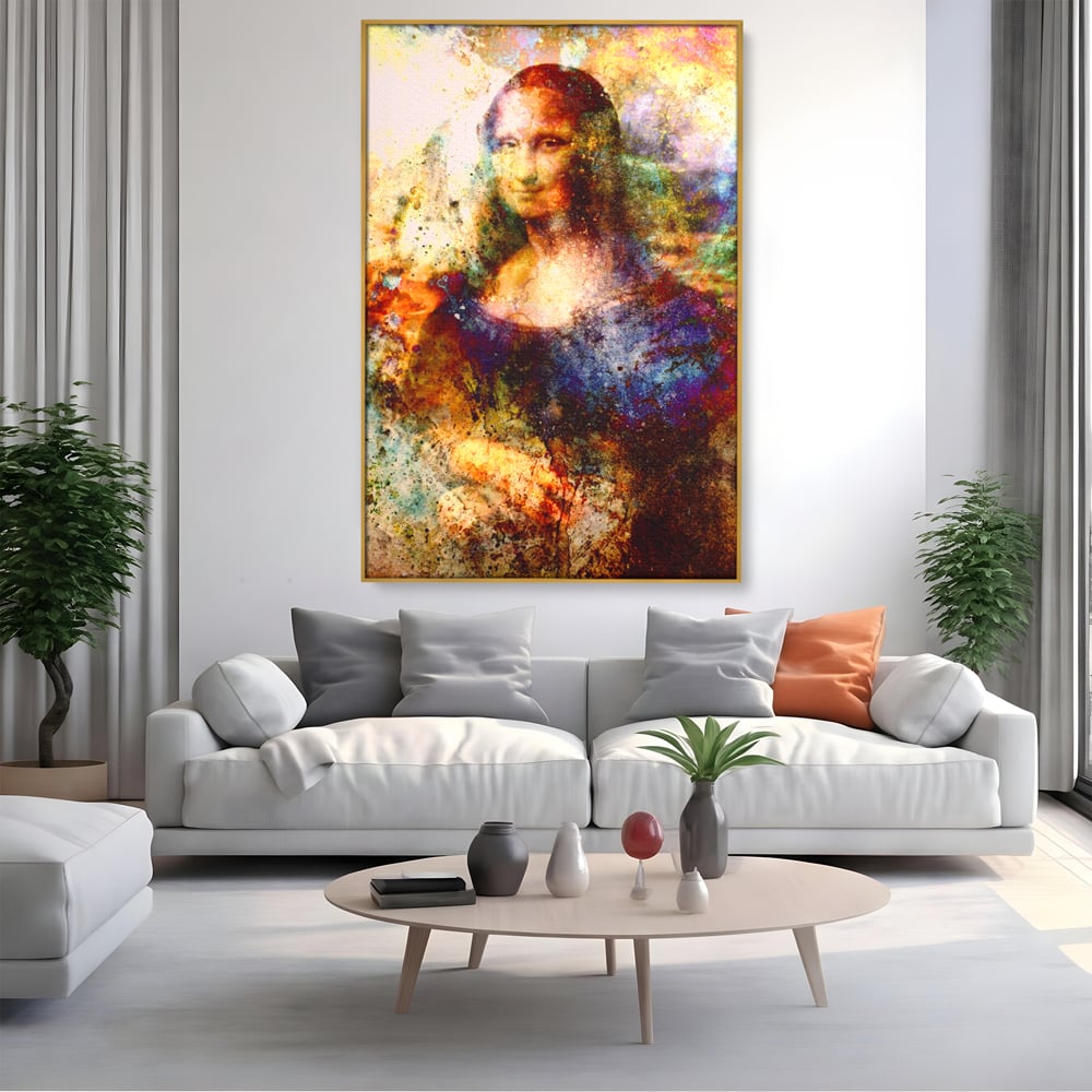 Tablou Canvas Premium LuxCanva® A1074, Mona Lisa , Gioconda, Da Vinci, Femeie, Pictura, Culori Vibrante
