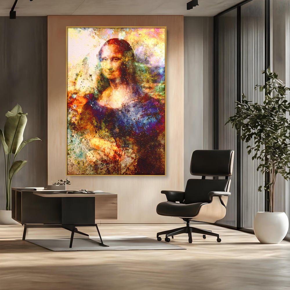 Tablou Canvas Premium LuxCanva® A1074, Mona Lisa , Gioconda, Da Vinci, Femeie, Pictura, Culori Vibrante