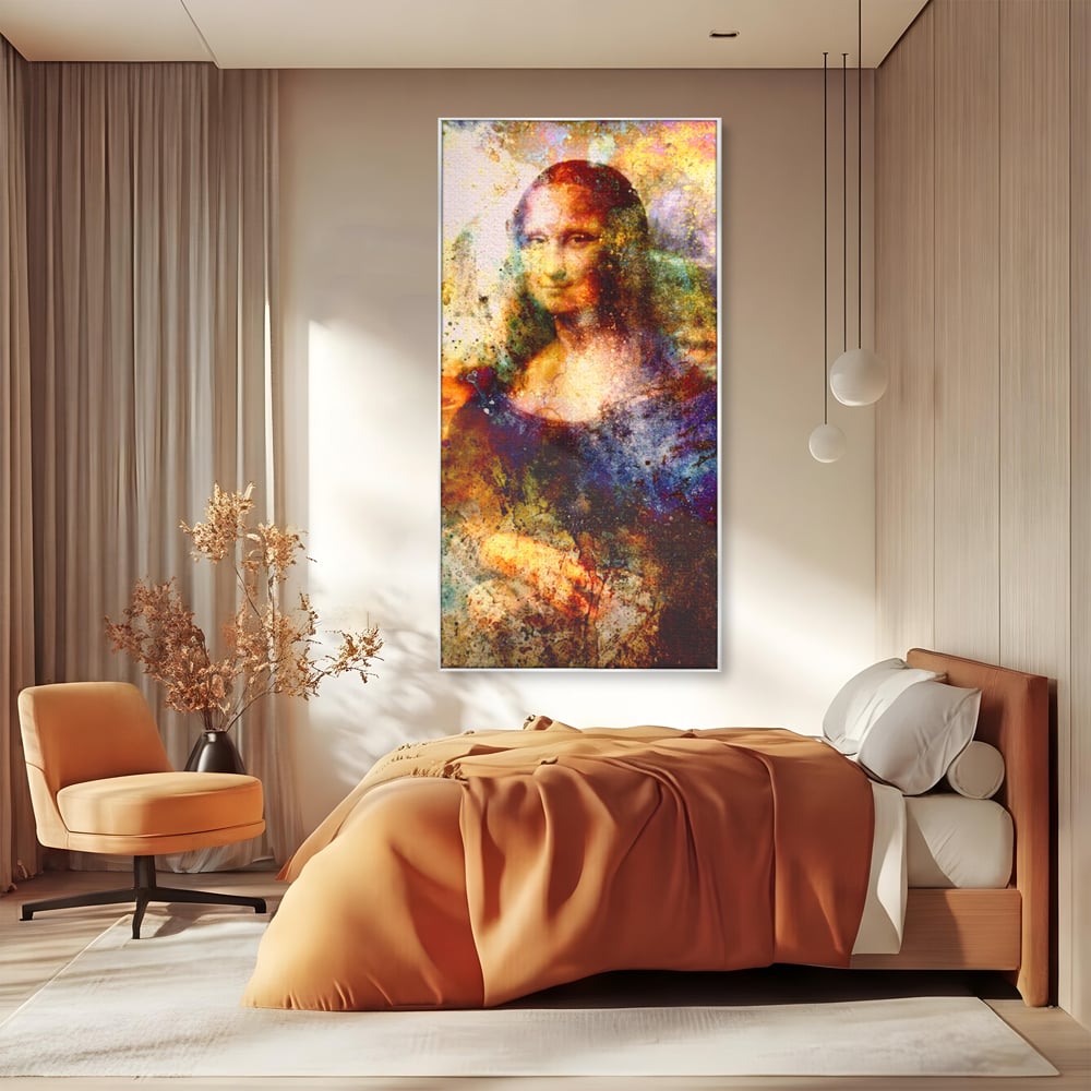 Tablou Canvas Premium LuxCanva® A1074, Mona Lisa , Gioconda, Da Vinci, Femeie, Pictura, Culori Vibrante