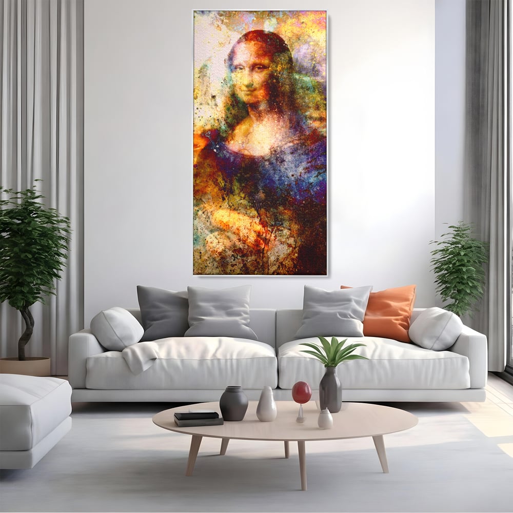 Tablou Canvas Premium LuxCanva® A1074, Mona Lisa , Gioconda, Da Vinci, Femeie, Pictura, Culori Vibrante