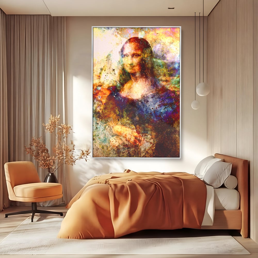 Tablou Canvas Premium LuxCanva® A1074, Mona Lisa , Gioconda, Da Vinci, Femeie, Pictura, Culori Vibrante