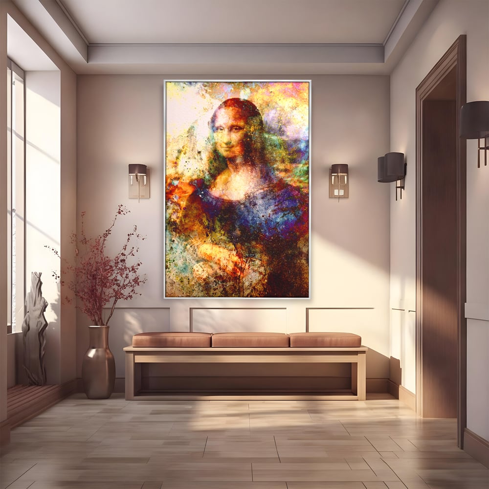 Tablou Canvas Premium LuxCanva® A1074, Mona Lisa , Gioconda, Da Vinci, Femeie, Pictura, Culori Vibrante