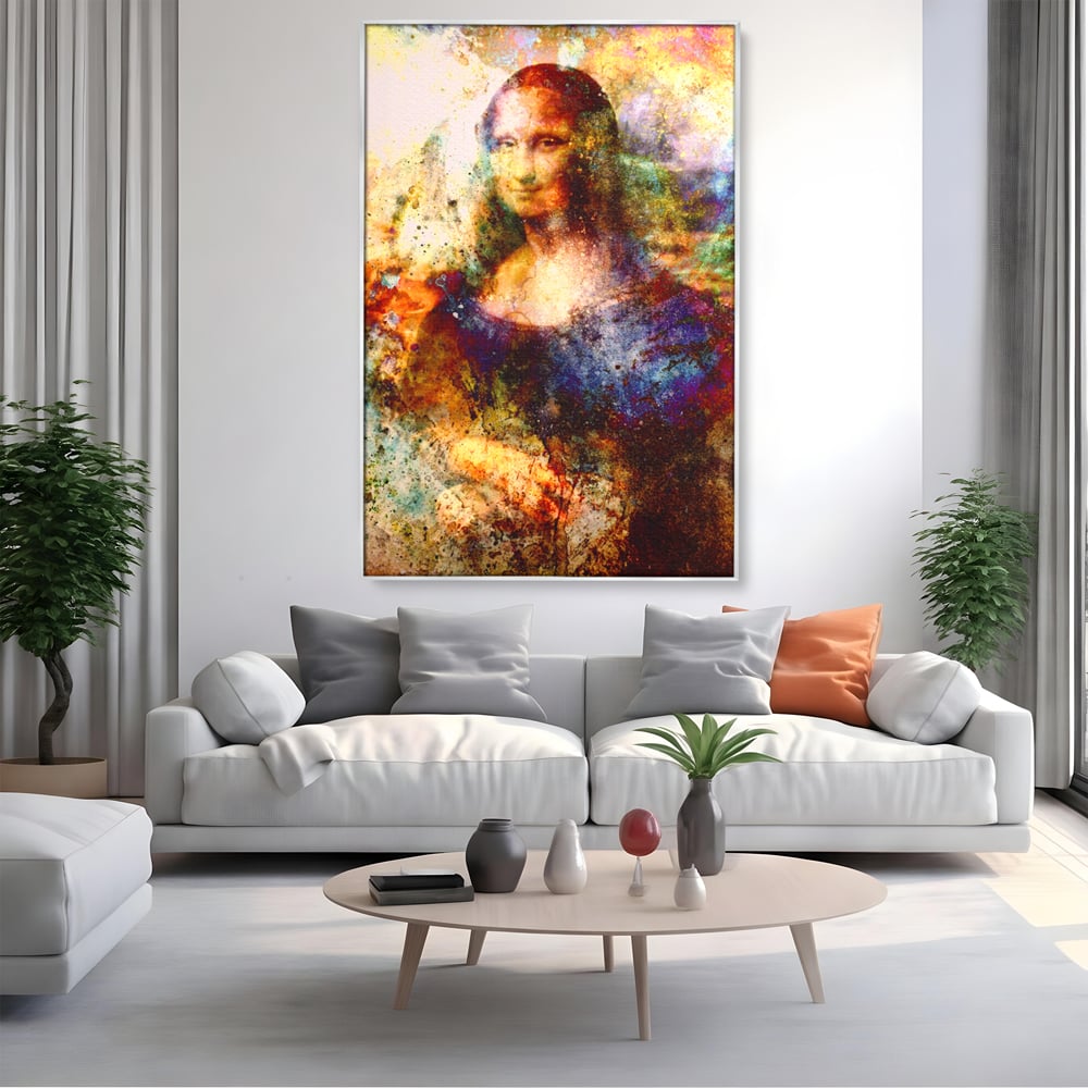 Tablou Canvas Premium LuxCanva® A1074, Mona Lisa , Gioconda, Da Vinci, Femeie, Pictura, Culori Vibrante