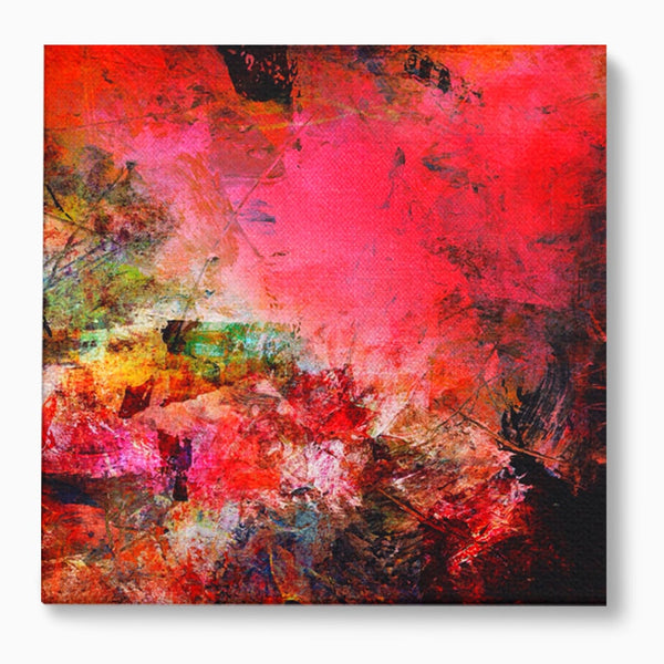 Tablou Canvas Premium LuxCanva® A1085, Colorful Red , Abstract, Red, Multicolor, Culori Vibrante