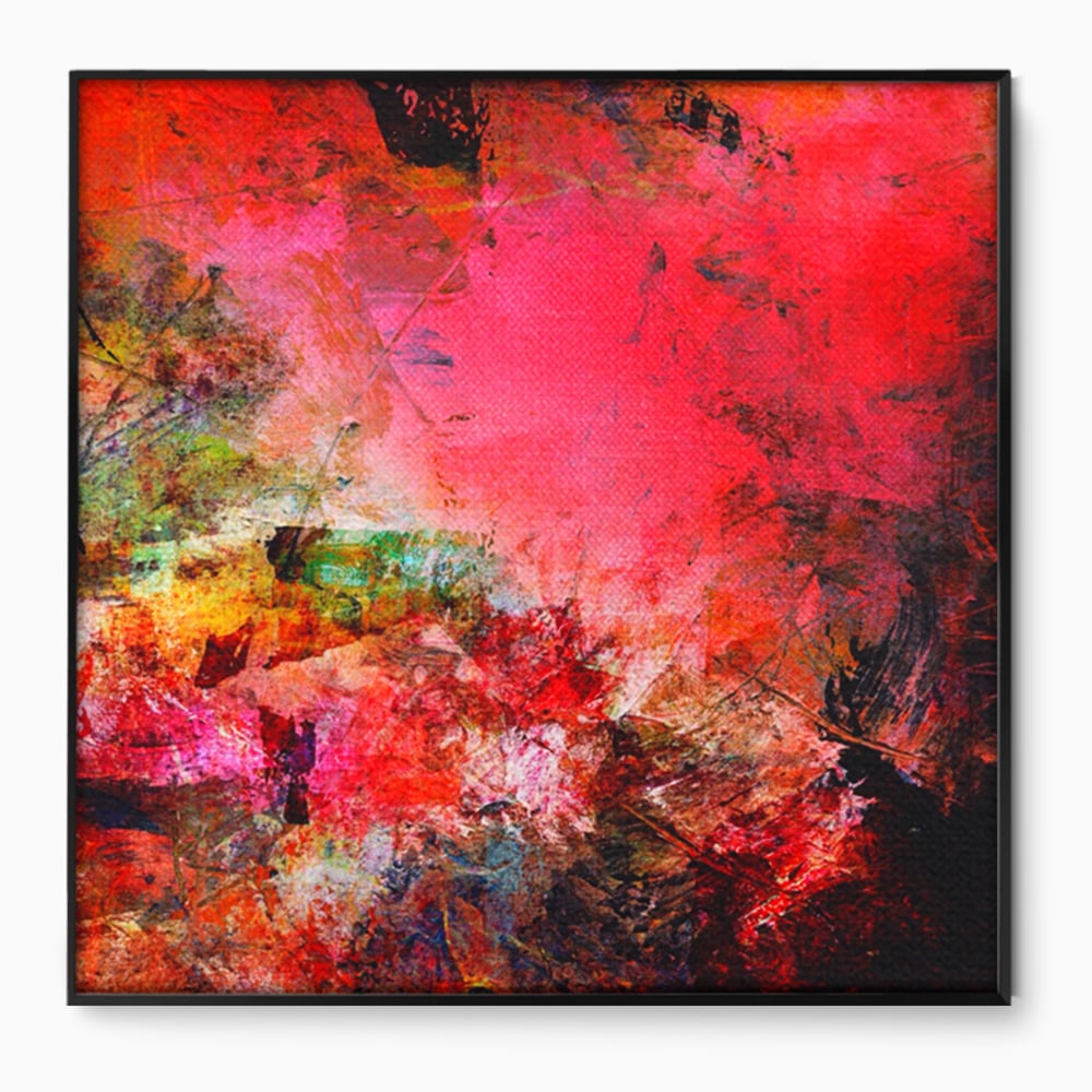 Tablou Canvas Premium LuxCanva® A1085, Colorful Red , Abstract, Red, Multicolor, Culori Vibrante