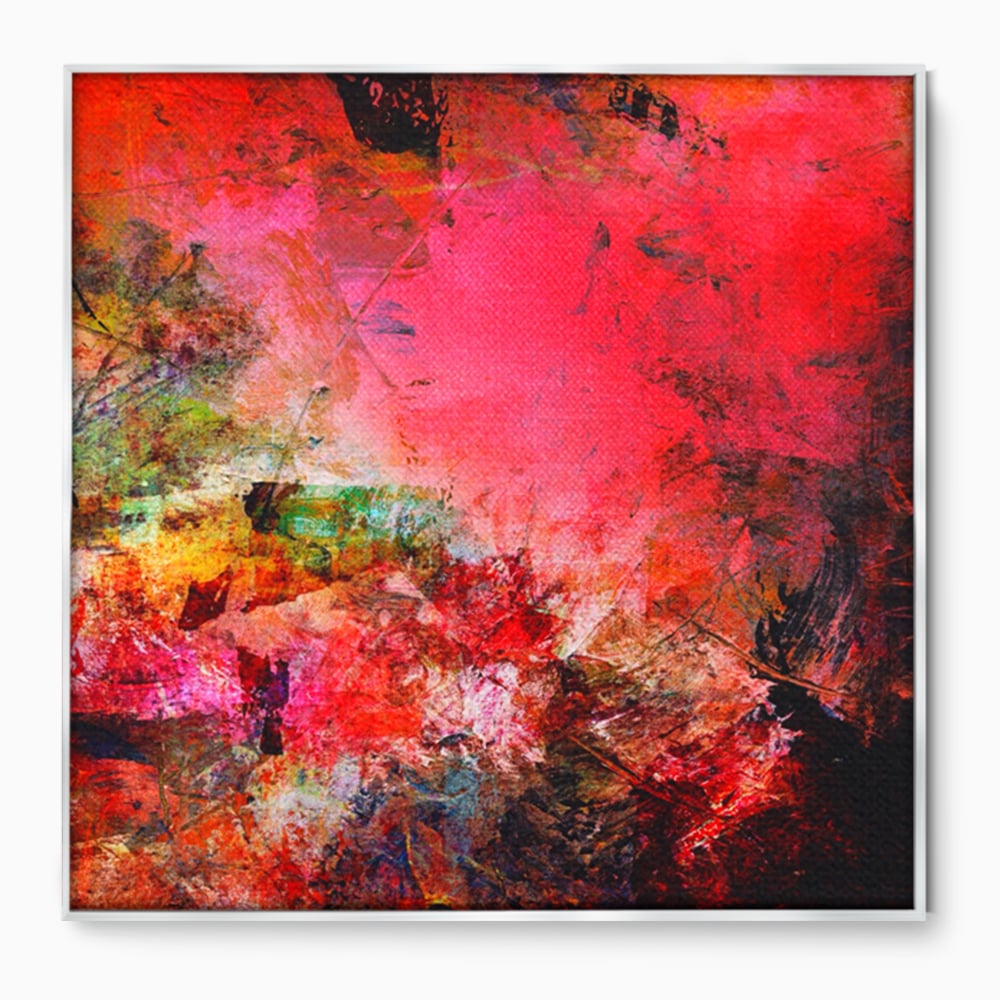 Tablou Canvas Premium LuxCanva® A1085, Colorful Red , Abstract, Red, Multicolor, Culori Vibrante