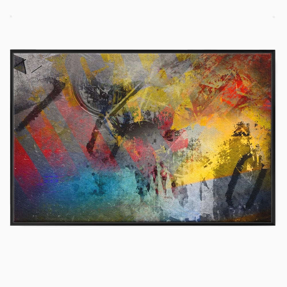 Tablou Canvas Premium LuxCanva® A1086, Colorful Yellow , Abstract, Galben, Multicolor, Culori Vibrante