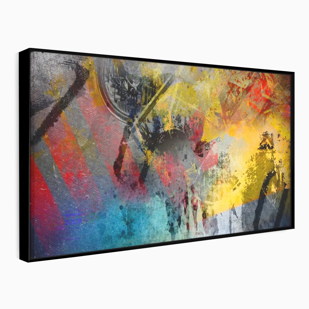 Tablou Canvas Premium LuxCanva® A1086, Colorful Yellow , Abstract, Galben, Multicolor, Culori Vibrante