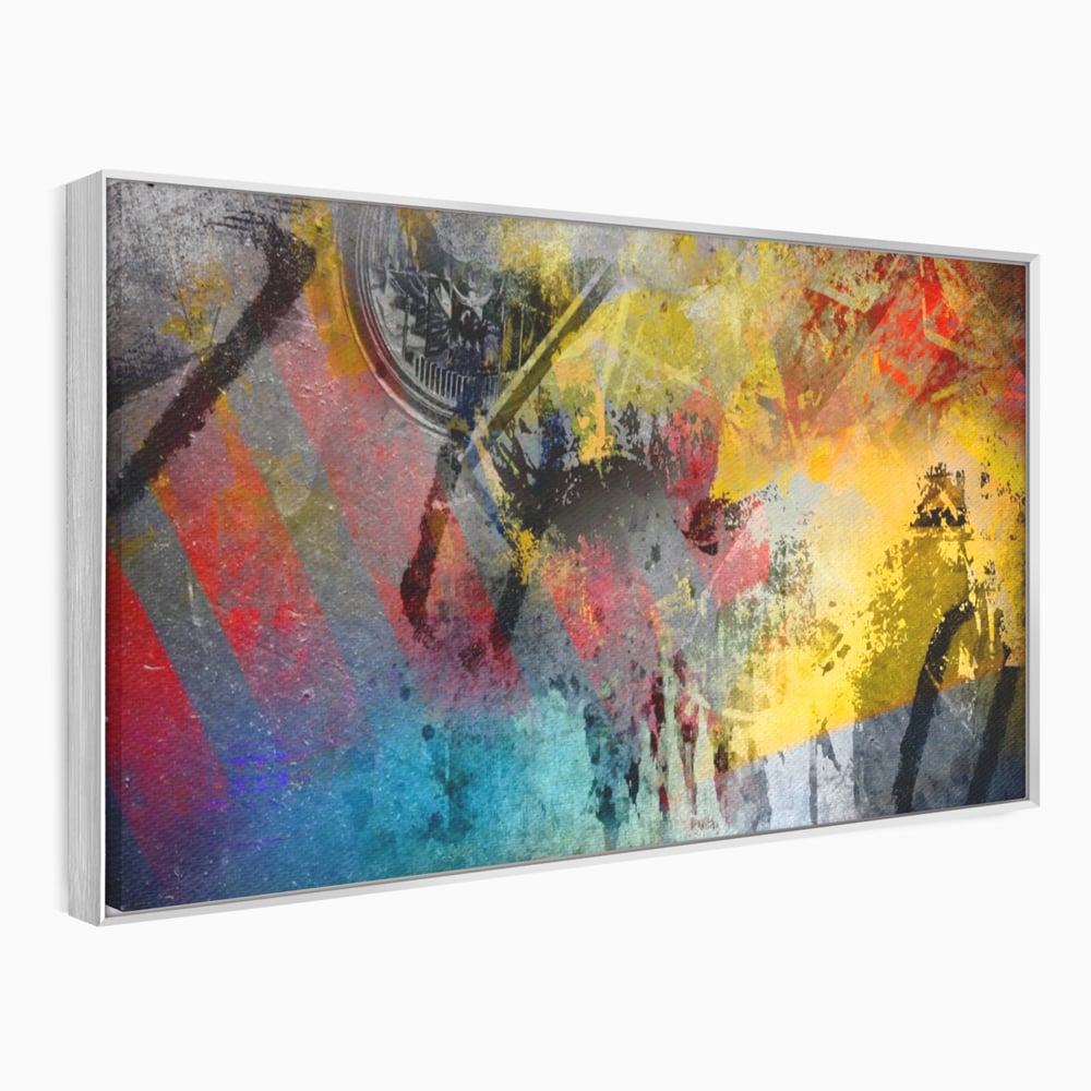 Tablou Canvas Premium LuxCanva® A1086, Colorful Yellow , Abstract, Galben, Multicolor, Culori Vibrante
