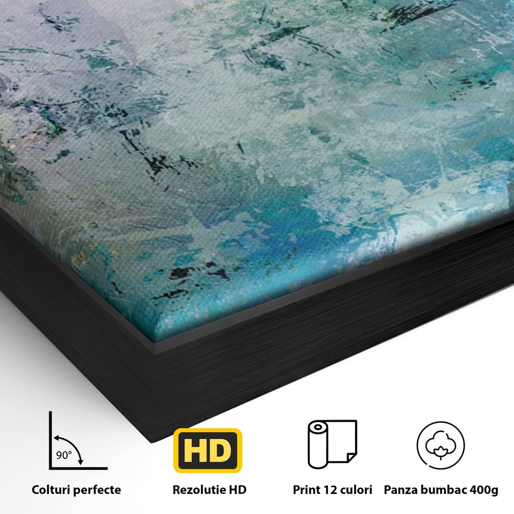 Tablou Canvas Premium LuxCanva® A1087, Colorful Blue , Abstract, BabyBlue, Albastru, Multicolor, Culori Vibrante