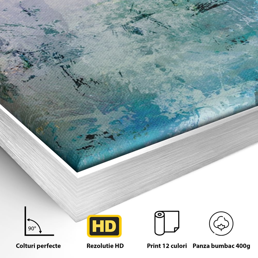 Tablou Canvas Premium LuxCanva® A1087, Colorful Blue , Abstract, BabyBlue, Albastru, Multicolor, Culori Vibrante