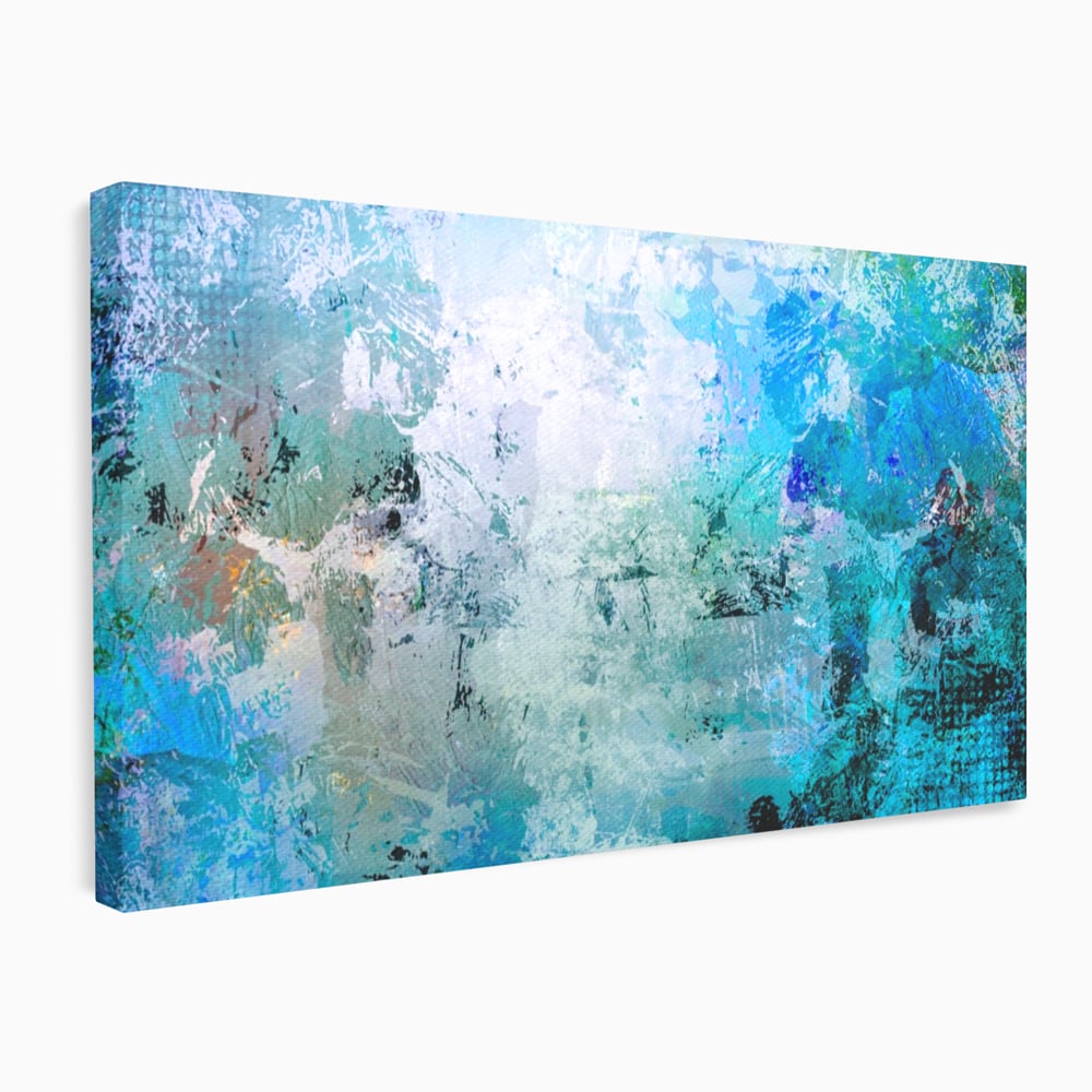 Tablou Canvas Premium LuxCanva® A1087, Colorful Blue , Abstract, BabyBlue, Albastru, Multicolor, Culori Vibrante