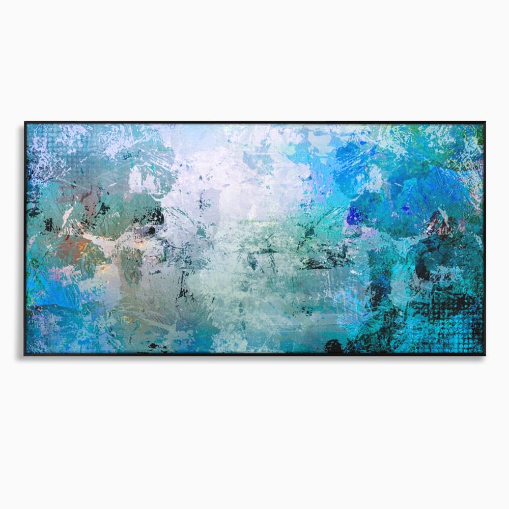 Tablou Canvas Premium LuxCanva® A1087, Colorful Blue , Abstract, BabyBlue, Albastru, Multicolor, Culori Vibrante