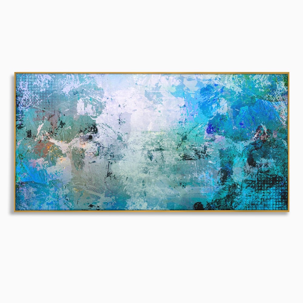 Tablou Canvas Premium LuxCanva® A1087, Colorful Blue , Abstract, BabyBlue, Albastru, Multicolor, Culori Vibrante