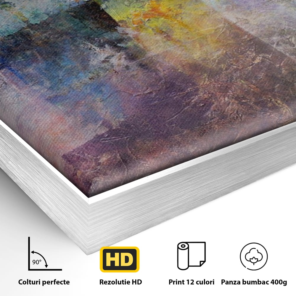 Tablou Canvas Premium LuxCanva® A1088, Colorful Purple , Abstract, Mov, Violet, Lavander, Multicolor, Culori Vibrante