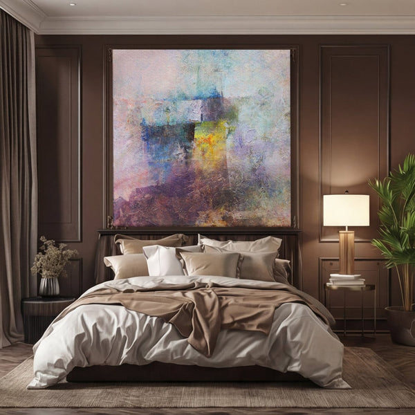 Tablou Canvas Premium LuxCanva® A1088, Colorful Purple , Abstract, Mov, Violet, Lavander, Multicolor, Culori Vibrante