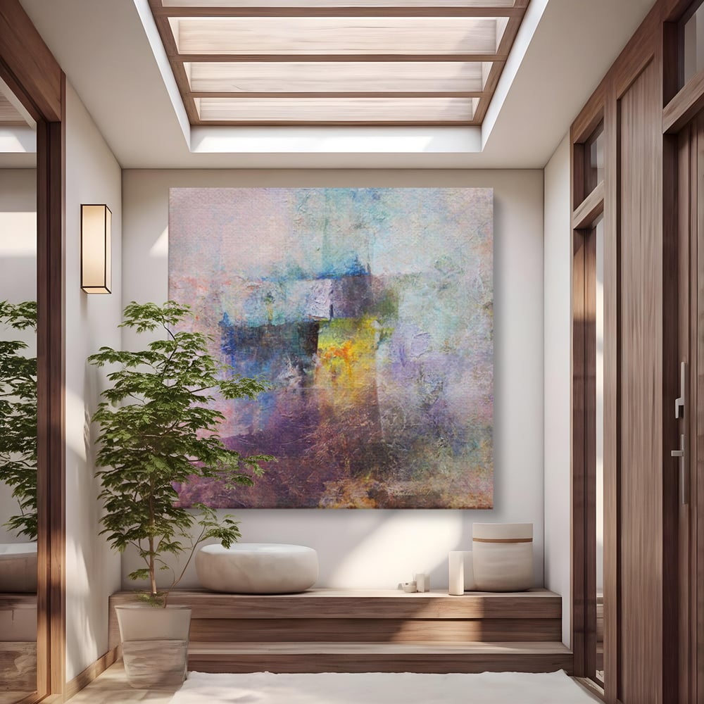 Tablou Canvas Premium LuxCanva® A1088, Colorful Purple , Abstract, Mov, Violet, Lavander, Multicolor, Culori Vibrante