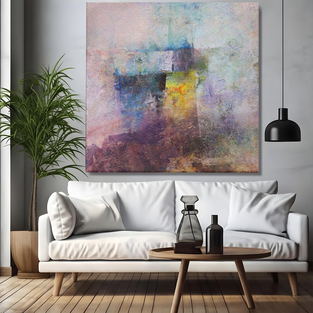 Tablou Canvas Premium LuxCanva® A1088, Colorful Purple , Abstract, Mov, Violet, Lavander, Multicolor, Culori Vibrante