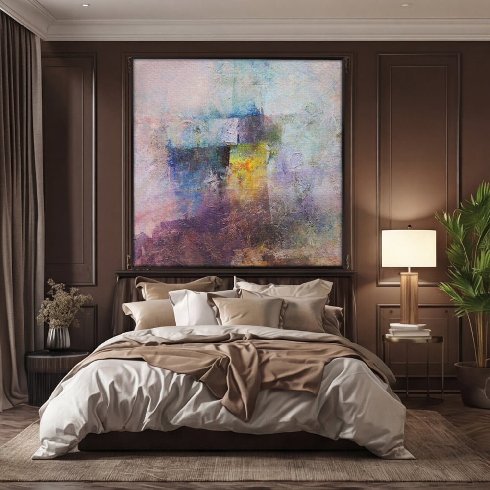 Tablou Canvas Premium LuxCanva® A1088, Colorful Purple , Abstract, Mov, Violet, Lavander, Multicolor, Culori Vibrante