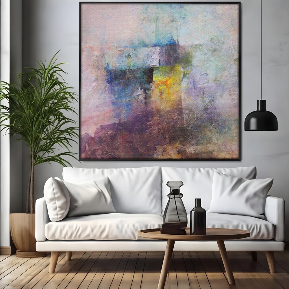 Tablou Canvas Premium LuxCanva® A1088, Colorful Purple , Abstract, Mov, Violet, Lavander, Multicolor, Culori Vibrante