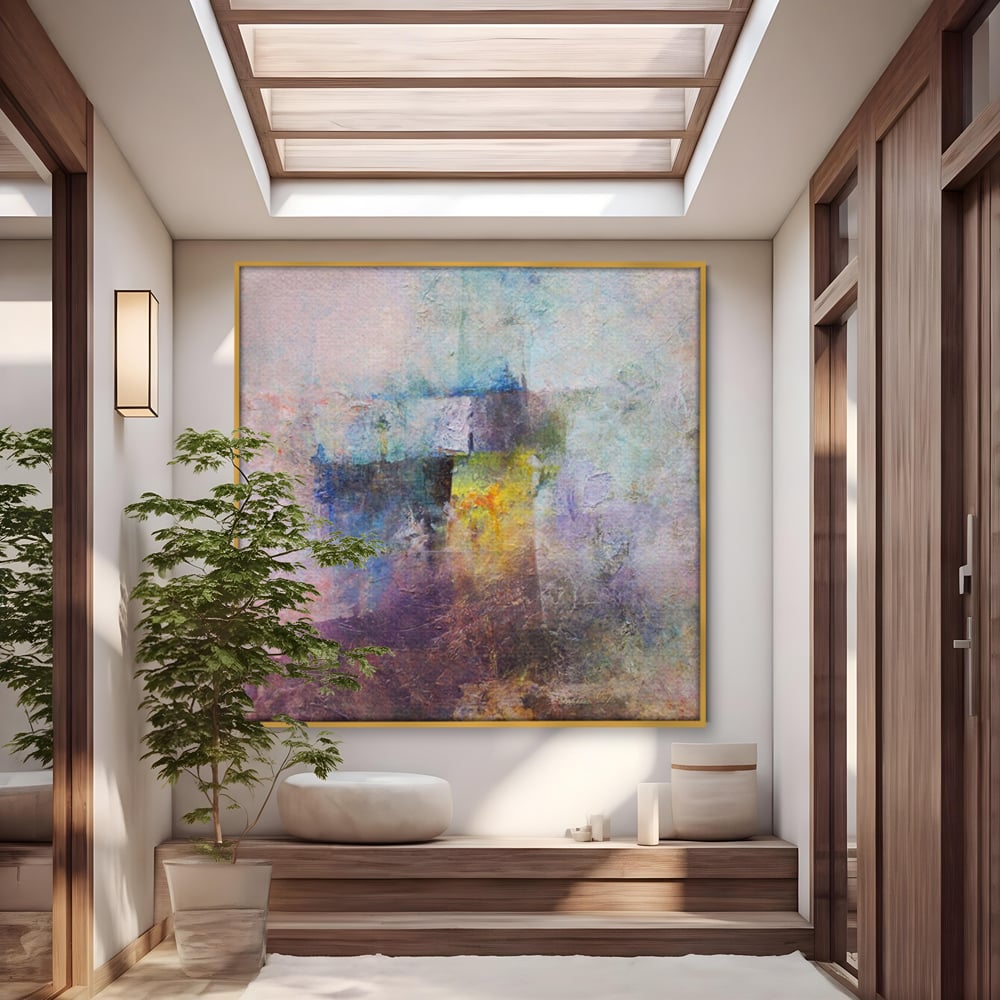 Tablou Canvas Premium LuxCanva® A1088, Colorful Purple , Abstract, Mov, Violet, Lavander, Multicolor, Culori Vibrante