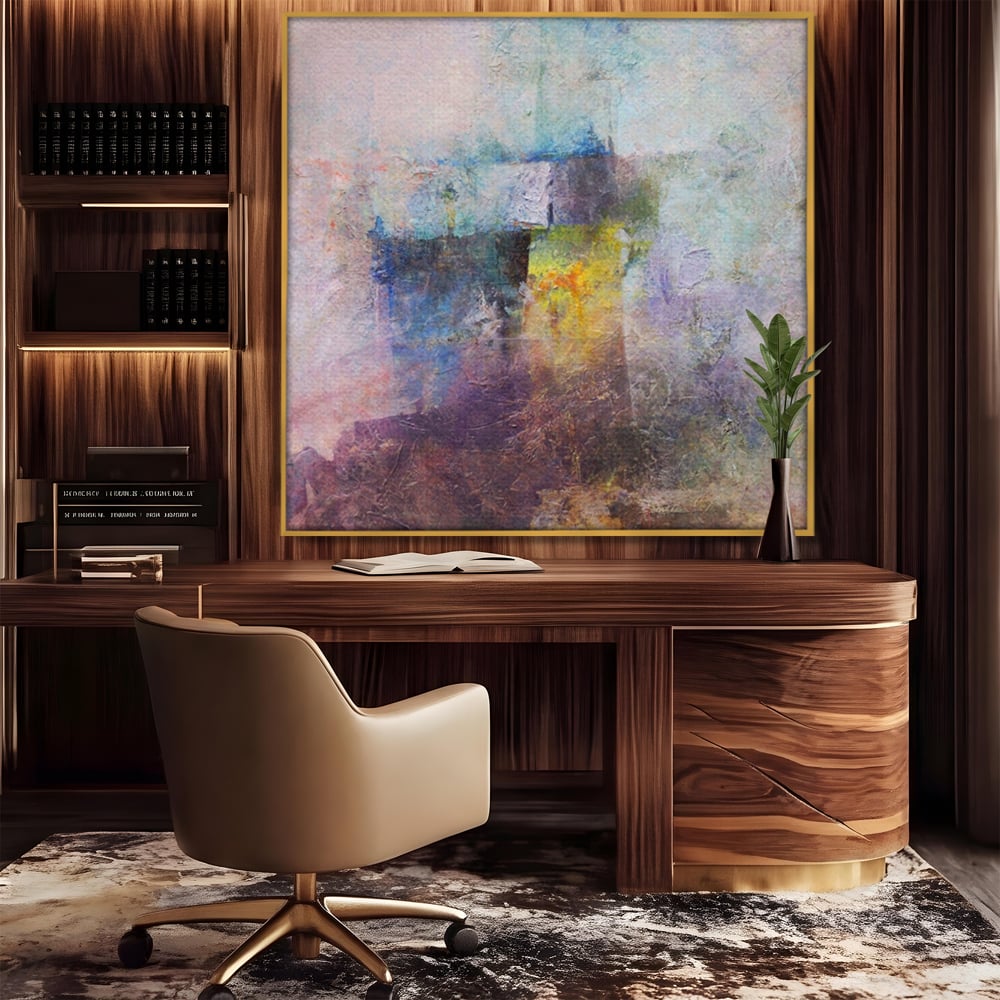 Tablou Canvas Premium LuxCanva® A1088, Colorful Purple , Abstract, Mov, Violet, Lavander, Multicolor, Culori Vibrante