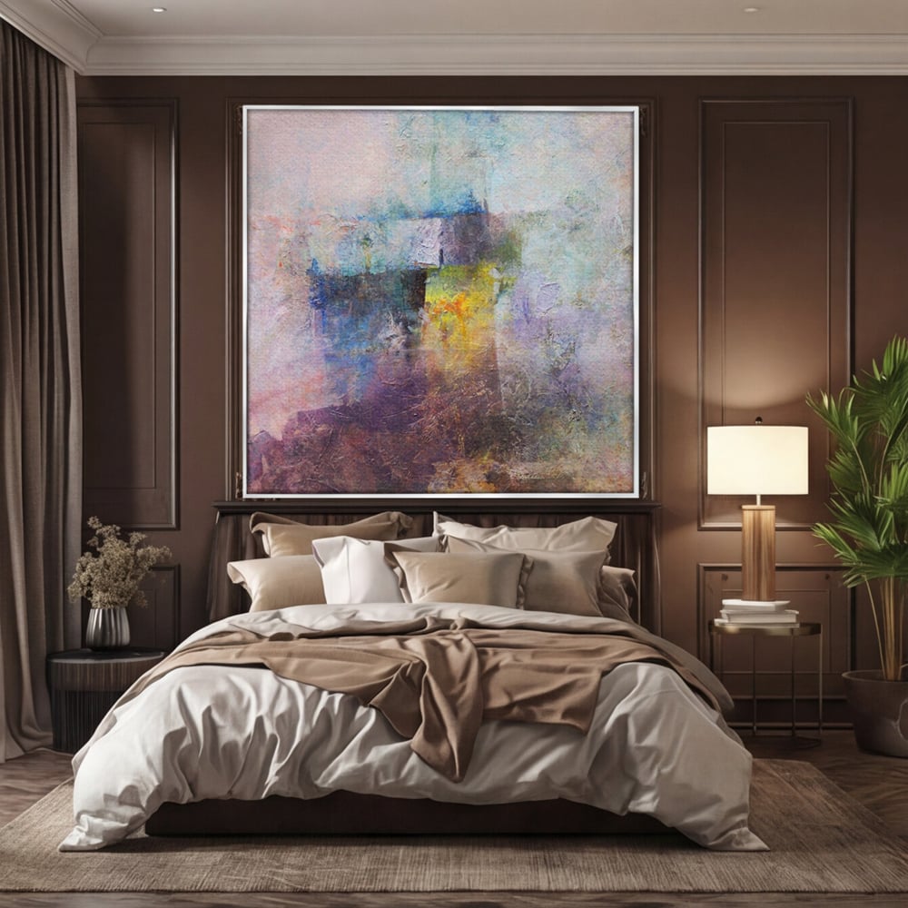 Tablou Canvas Premium LuxCanva® A1088, Colorful Purple , Abstract, Mov, Violet, Lavander, Multicolor, Culori Vibrante