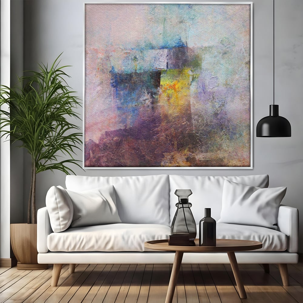 Tablou Canvas Premium LuxCanva® A1088, Colorful Purple , Abstract, Mov, Violet, Lavander, Multicolor, Culori Vibrante