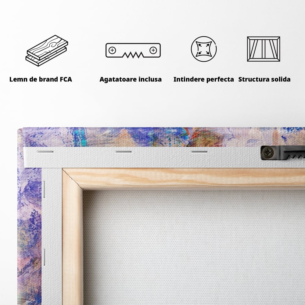 Tablou Canvas Premium LuxCanva® A1089, Multicolor , Abstract, Mixture Of Colors, Culori Vibrante