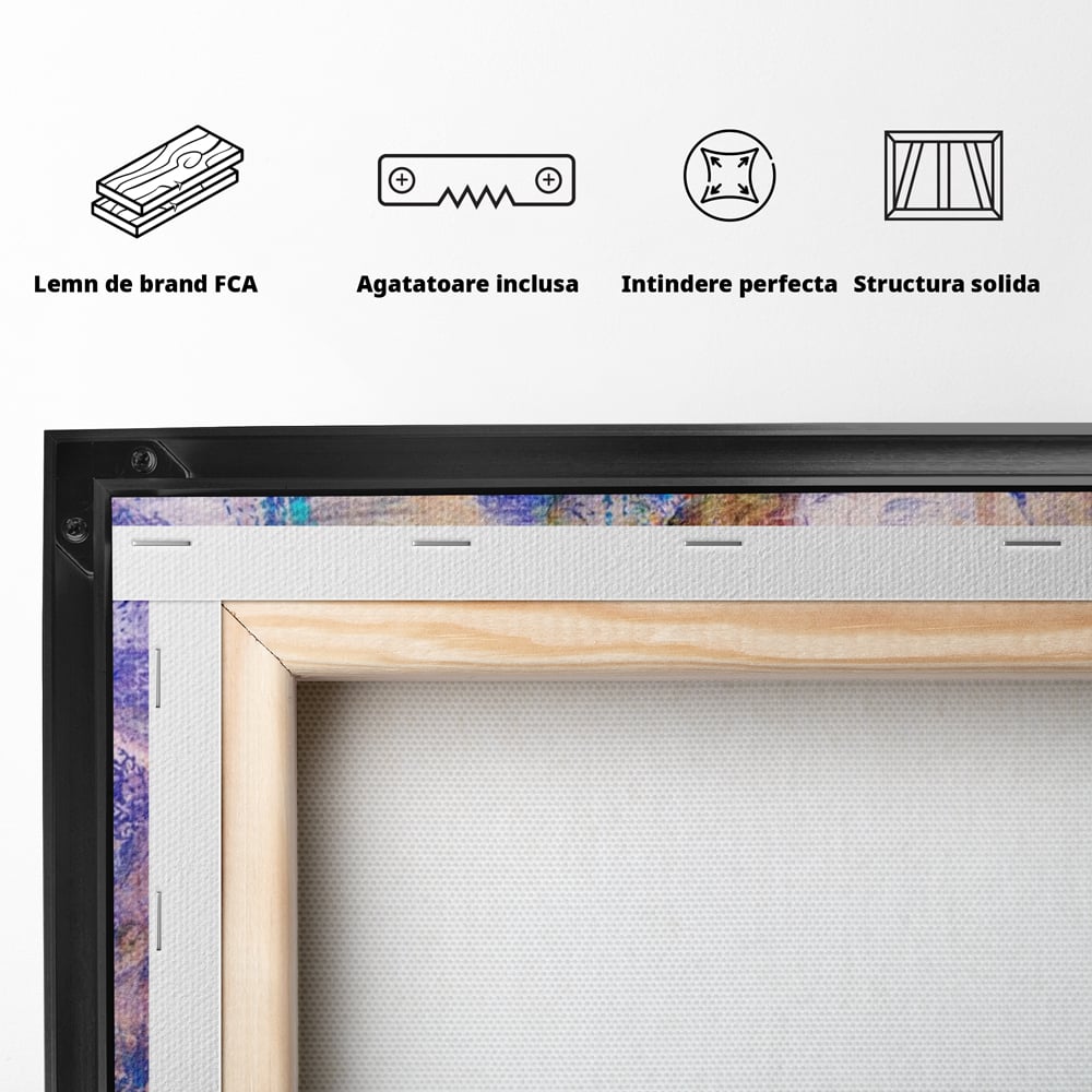 Tablou Canvas Premium LuxCanva® A1089, Multicolor , Abstract, Mixture Of Colors, Culori Vibrante