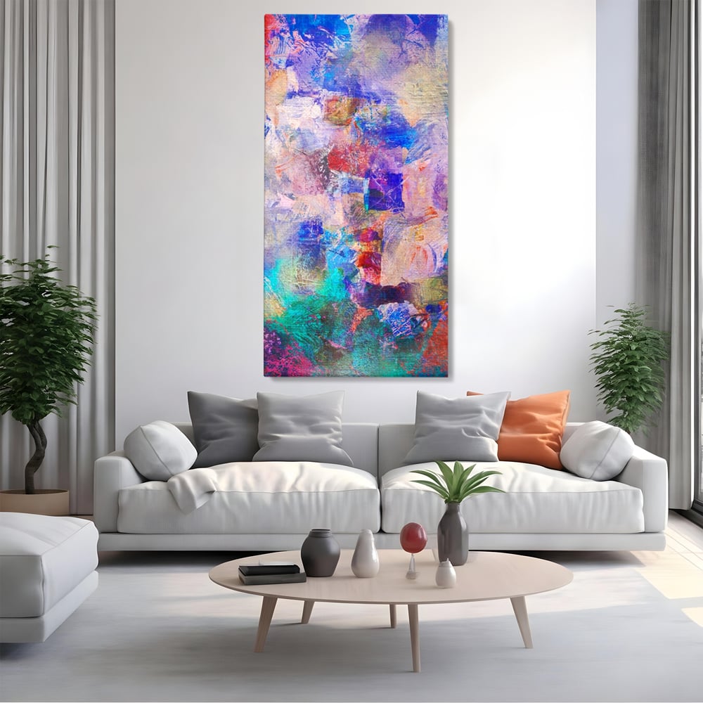 Tablou Canvas Premium LuxCanva® A1089, Multicolor , Abstract, Mixture Of Colors, Culori Vibrante