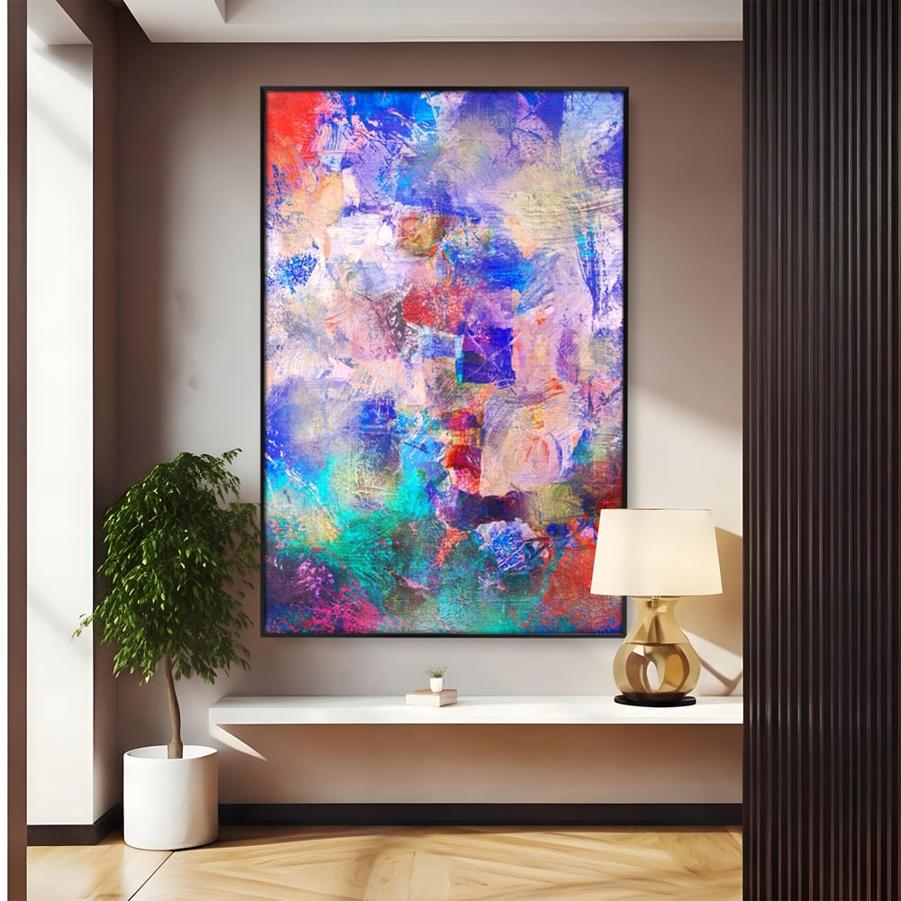 Tablou Canvas Premium LuxCanva® A1089, Multicolor , Abstract, Mixture Of Colors, Culori Vibrante