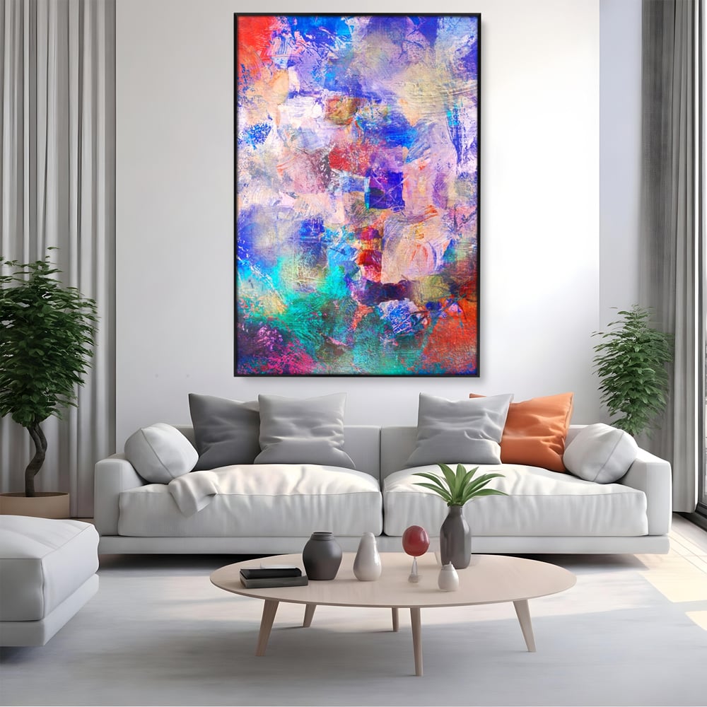 Tablou Canvas Premium LuxCanva® A1089, Multicolor , Abstract, Mixture Of Colors, Culori Vibrante